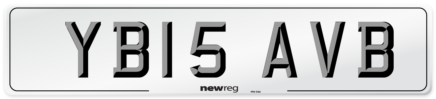 YB15 AVB Number Plate from New Reg